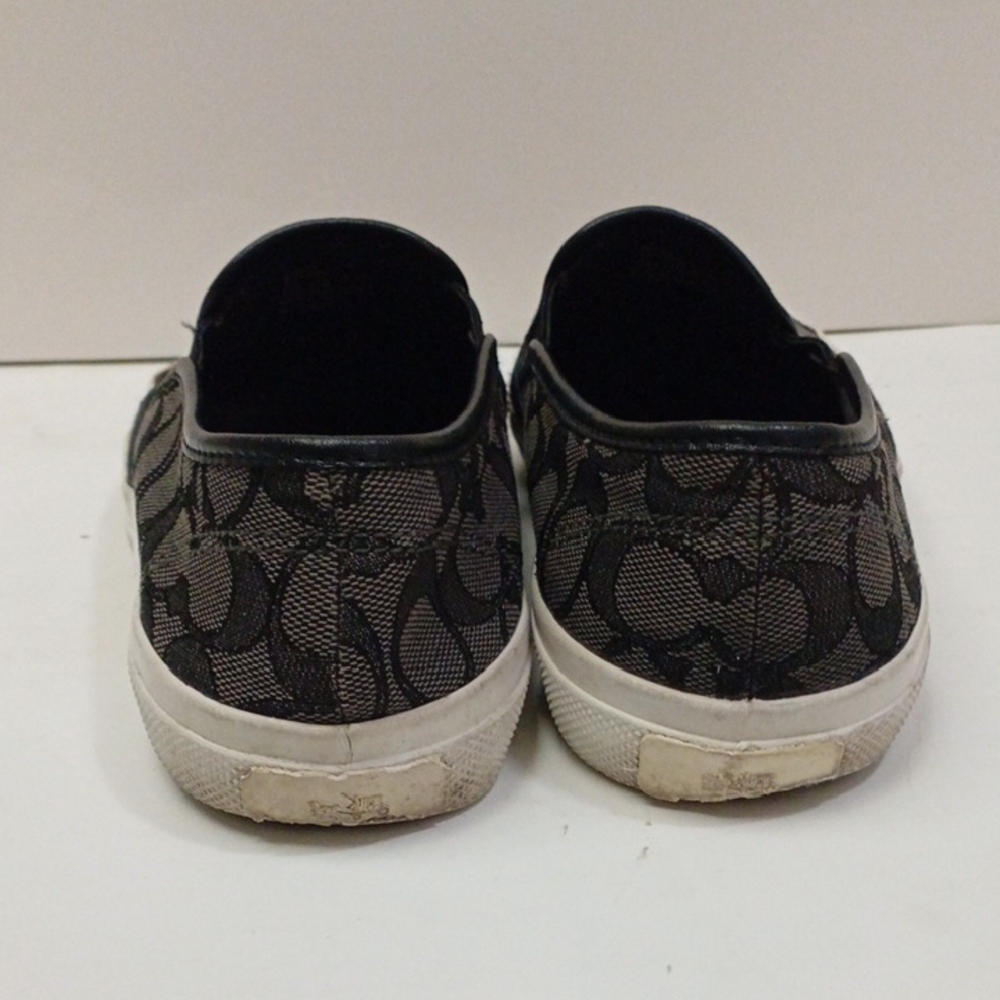 Coach Chrissy Signature Monogram Black and Gray Slip-On Loafers Women's 9.5 - Picture 8 of 16